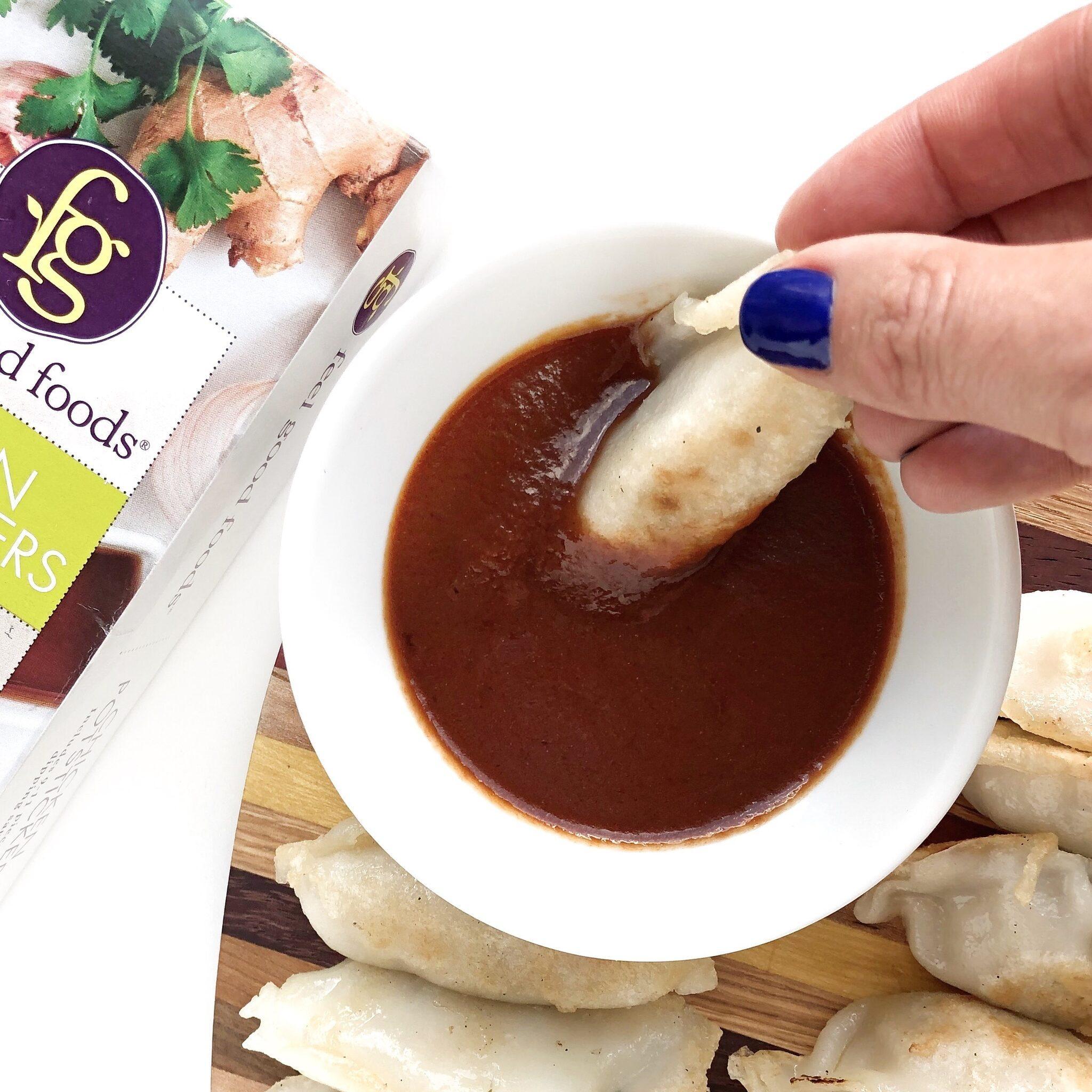 Try our mouthwatering asian dipping sauce for your potstickers by Feel Good Foods.